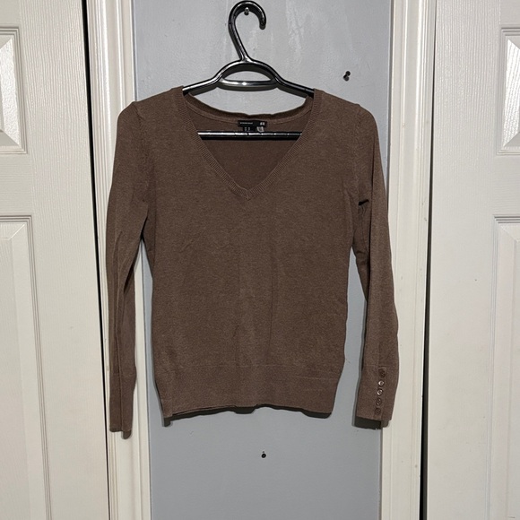H&M Taupe V-Neck Sweater - Picture 2 of 8
